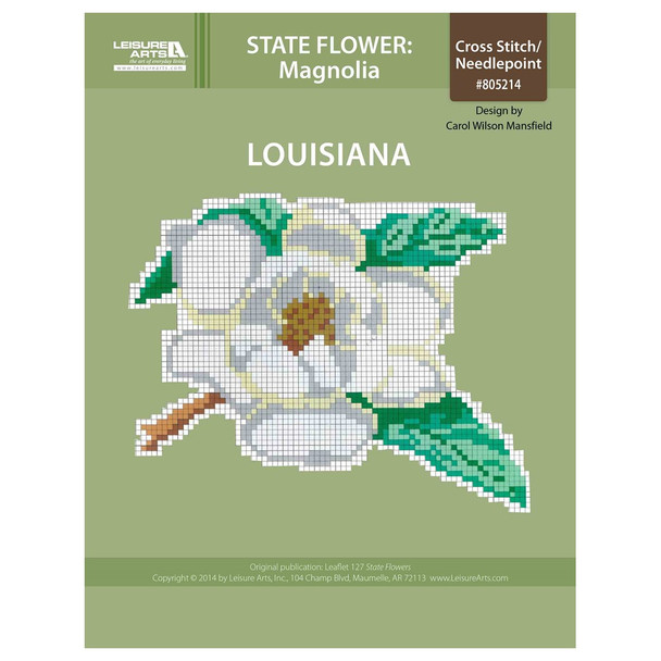 Leisure Arts Louisiana Magnolia Cross Stitch ePattern