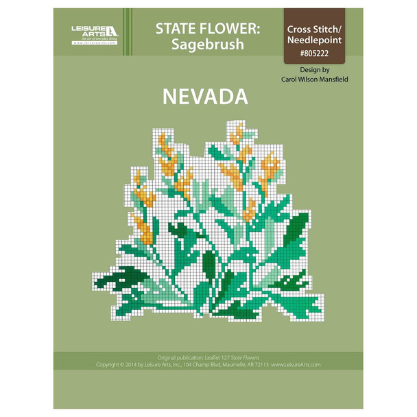 Leisure Arts Nevada Sage Brush Cross Stitch ePattern