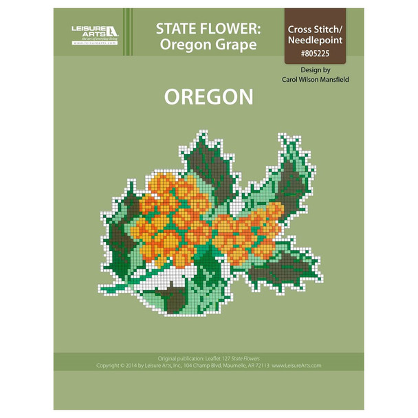 Leisure Arts Oregon Grape Cross Stitch ePattern