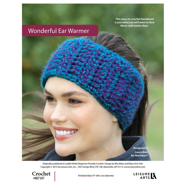 Leisure Arts Beginner Friendly Crochet Wonderful Ear Warmer ePattern