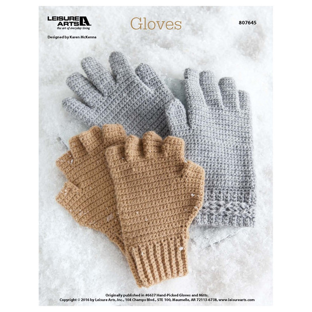 Leisure Arts HandPicked Gloves Crochet ePattern