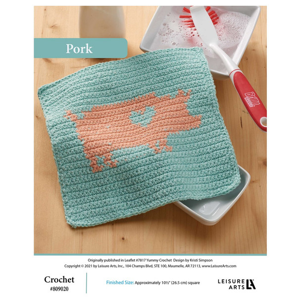 Leisure Arts Yummy Crochet Pork ePattern