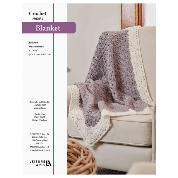 Leisure Arts Vintage Baby Crochet Blanket ePattern