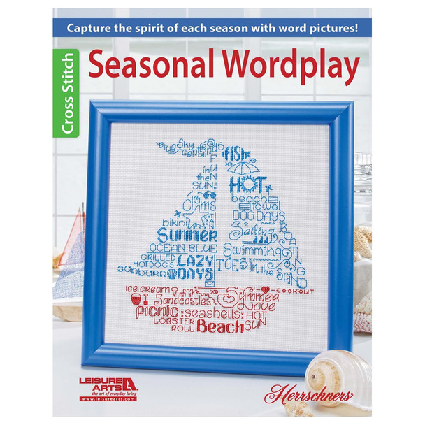 Leisure Arts Herrschners Seasonal Wordplay Embroidery Book