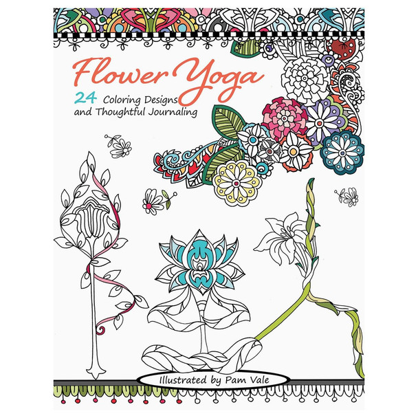 Leisure Arts Coloring Flower Yoga Book
