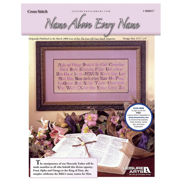 Leisure Arts Name Above Every Name Cross Stitch ePattern