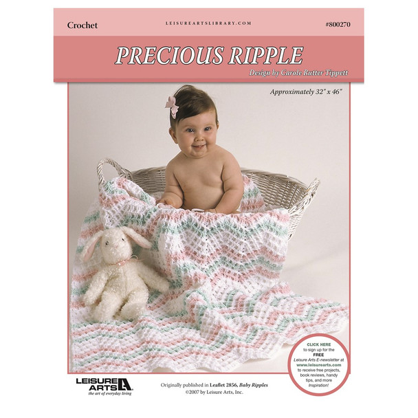 Leisure Arts Baby Ripples Precious Baby Afghans Crochet ePattern
