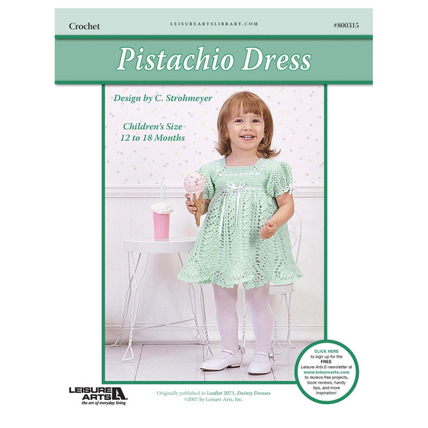 Leisure Arts Dainty Dresses Pistachio Crochet ePattern