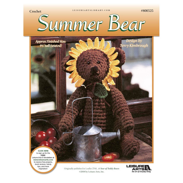 Leisure Arts A Year of Teddy Bears Summer Bear Crochet ePattern