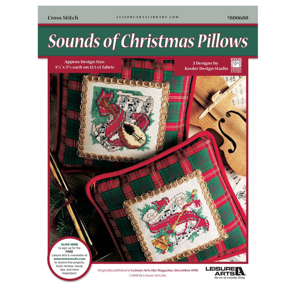 Leisure Arts Sounds of Christmas Pillows Cross Stitch ePattern