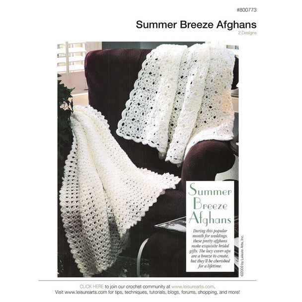 Leisure Arts Summer Breeze Afghans Crochet ePattern