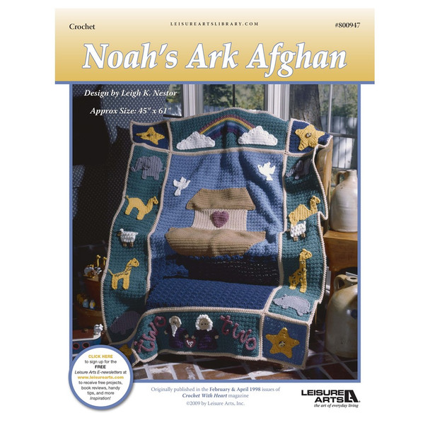 Leisure Arts Noahs Ark Afghan Crochet ePattern
