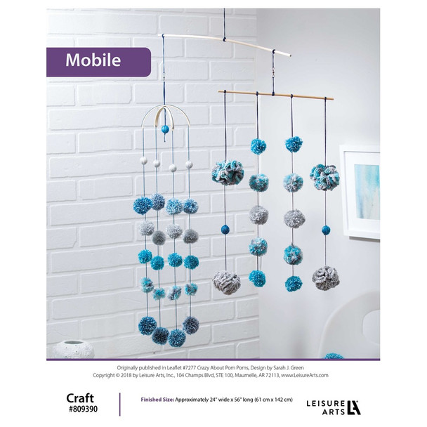 Leisure Arts Crazy About Pom Poms Mobile Crochet ePattern