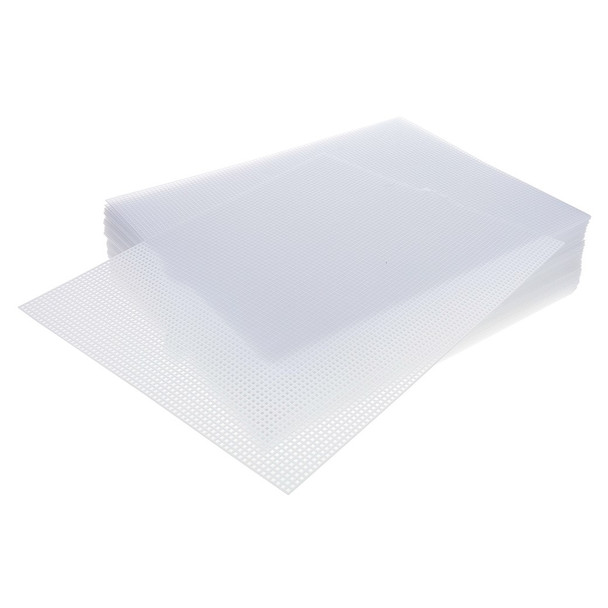 Essentials By Leisure Arts Plastic Canvas 7 Mesh 10.5x13.5 60pc Clear