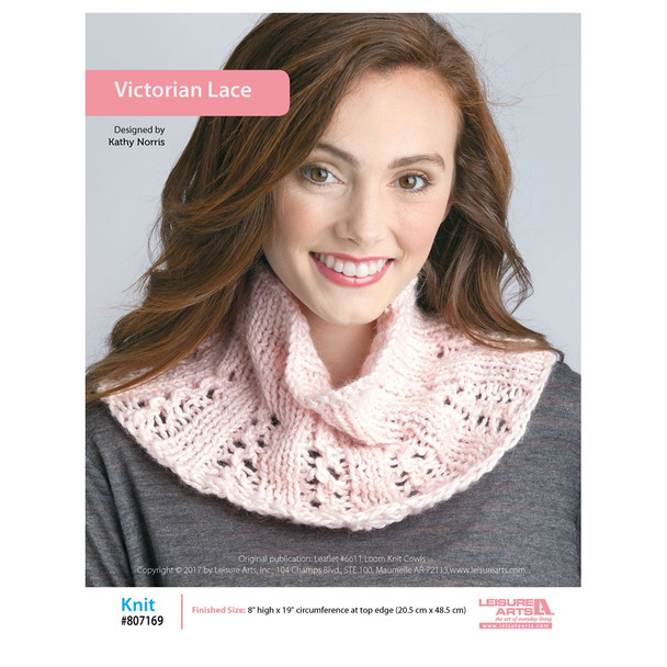 Leisure Arts ePattern Big Book of Loom Knit Cowls Victorian Lace