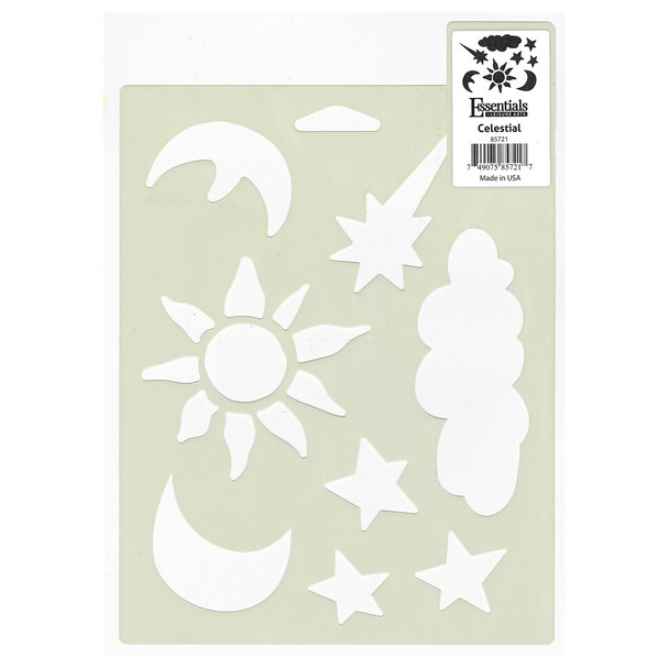 Essentials By Leisure Arts Stencil 7 inch x 10 inch Celestial