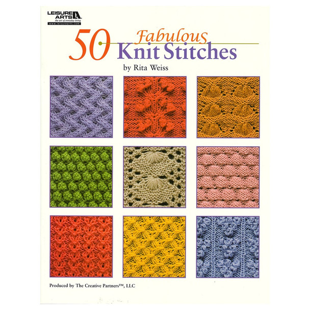 Leisure Arts 50 Fabulous Knit Stitches Book