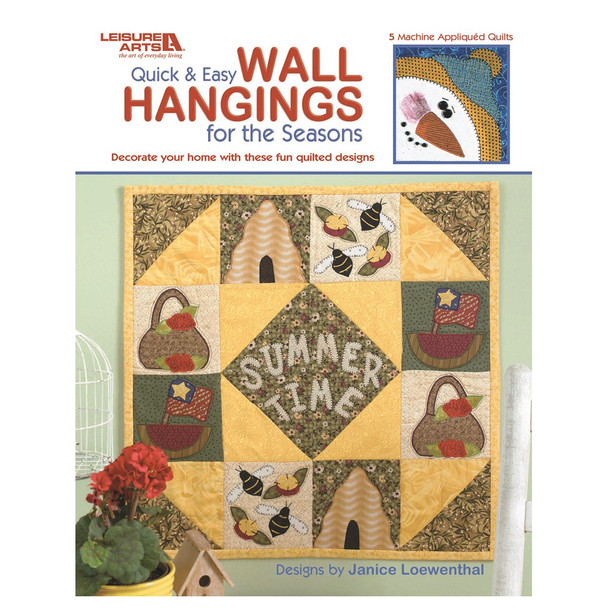 Leisure Arts Quilting Sewing Quick Easy Wall Hangings For The Seasons Book
