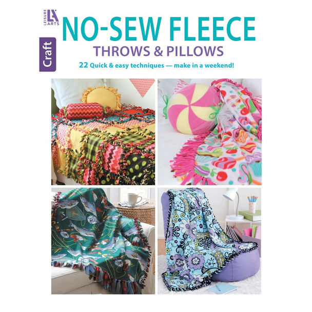 Leisure Arts No Sew Fleece Throws Pillows Book