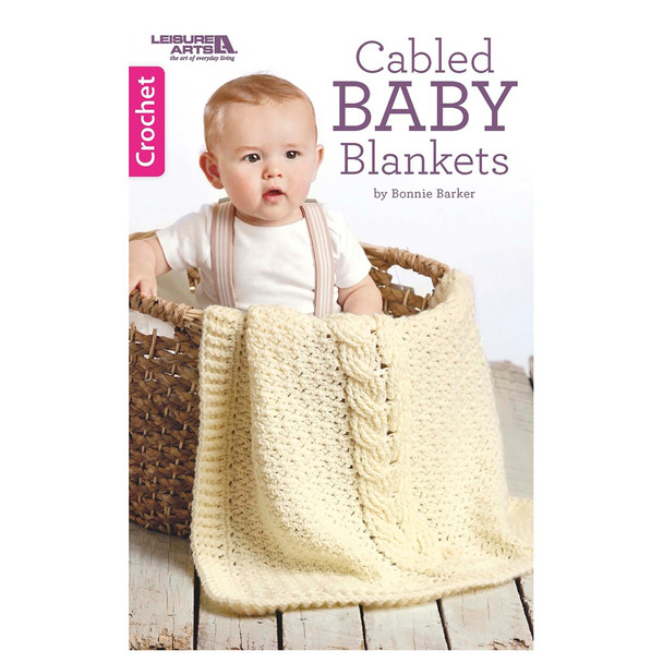 Leisure Arts Cabled Baby Blankets Crochet Book