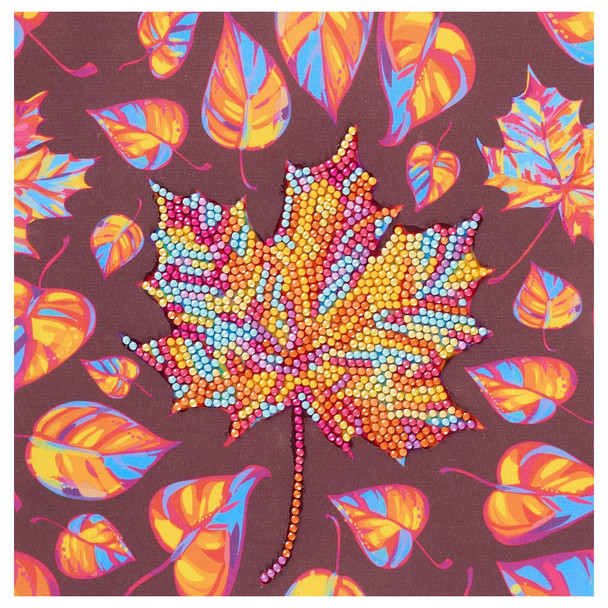 Diamond Art Kit Beginner 8x8 inch Large Leaf