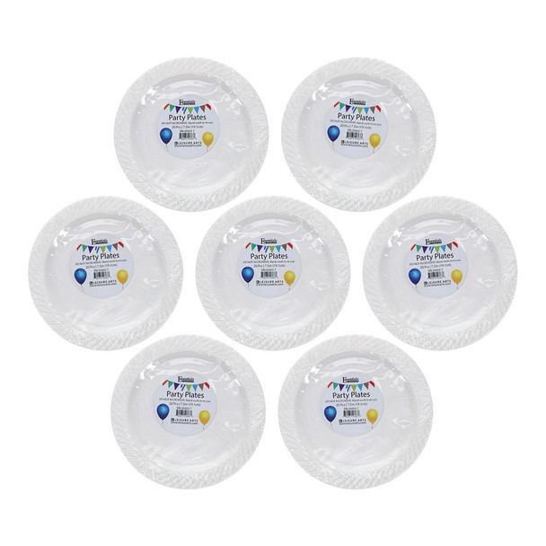Plates Plastic 7.5 inch 140pcs White