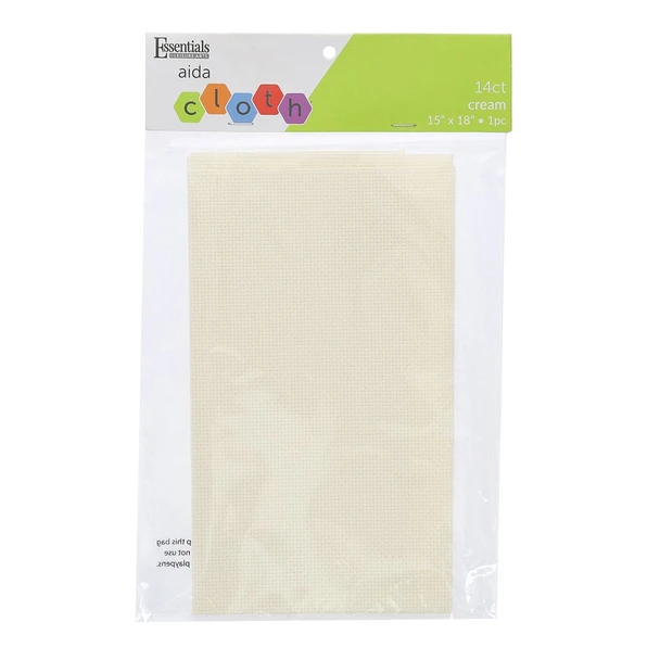 Essentials Aida Cloth 14ct 15x18 inch Cream