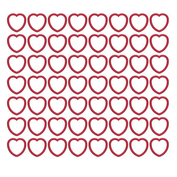 EBL Craft Frames 3.5 inch Heart WoodGrain Red 56pc