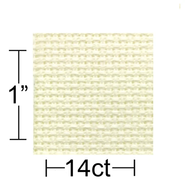 Essentials By Leisure Arts Aida Cloth 14ct Ivory 15x18 12pc