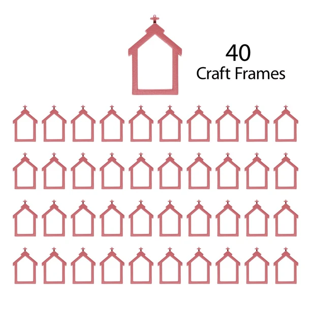 EBL Craft Frames Church Pink 40pc