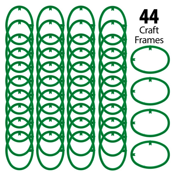 EBL Craft Framing Hoop Oval 4.5x 5.5 inch Oval Kelly Green 44pc