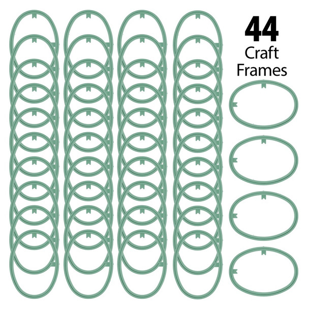 EBL Craft Framing Hoop Oval 4.5x 5.5 inch Oval Sage Green 44pc