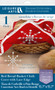 Leisure Arts Stamped Bread Basket Cloth Cover With Lace Edge Red 15.7" Snowflake