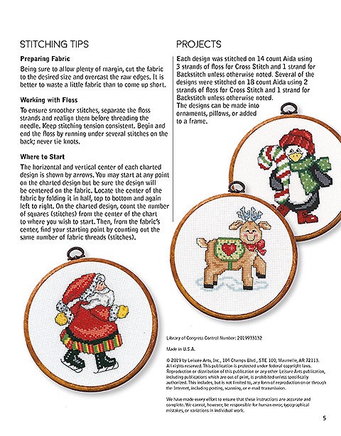 eBook Leisure Arts Mini Cross Stitch Ornaments - Leisure Arts