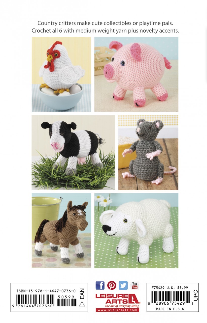 Crochet Farm Animals: Cute Crochet Patterns for Farm Animals: Farm Animals Crochet Patterns Cow Chicken Pig Lamb/Sheep Book [Book]