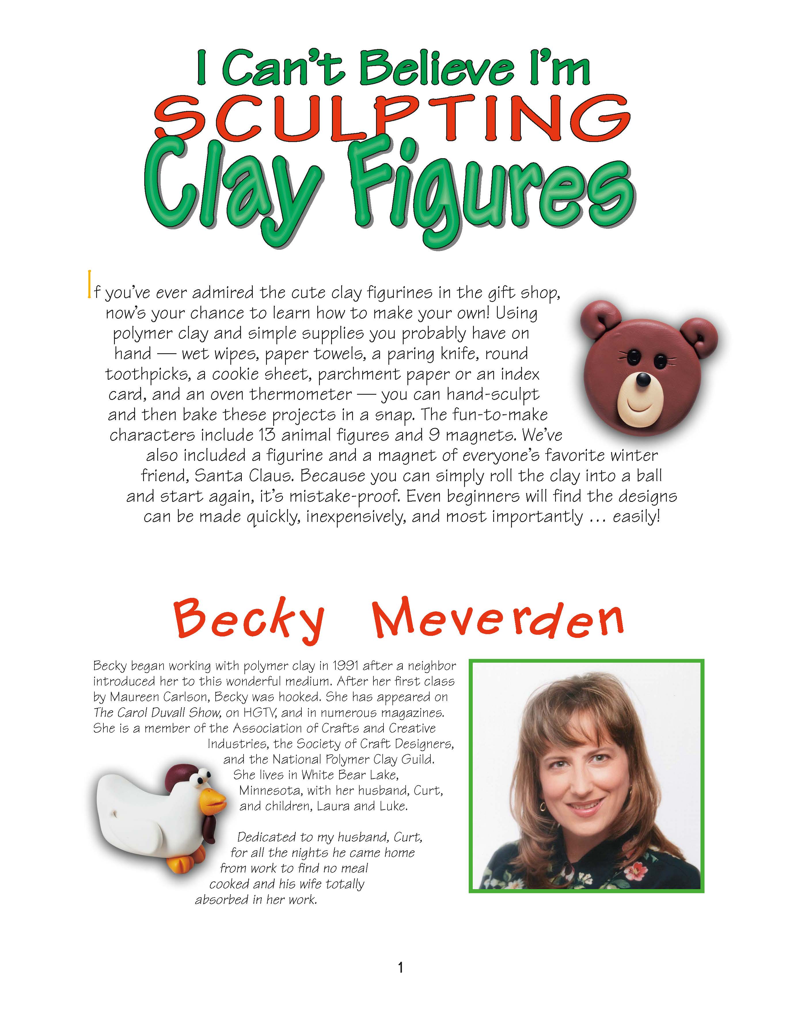 I Can't Believe I'm Sculpting Clay Figures Book
