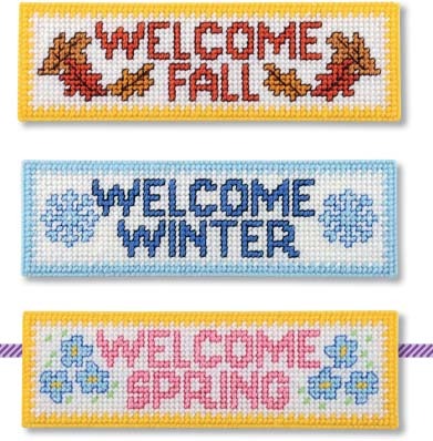 Interchangeable Welcome Sign Plastic Canvas Pattern