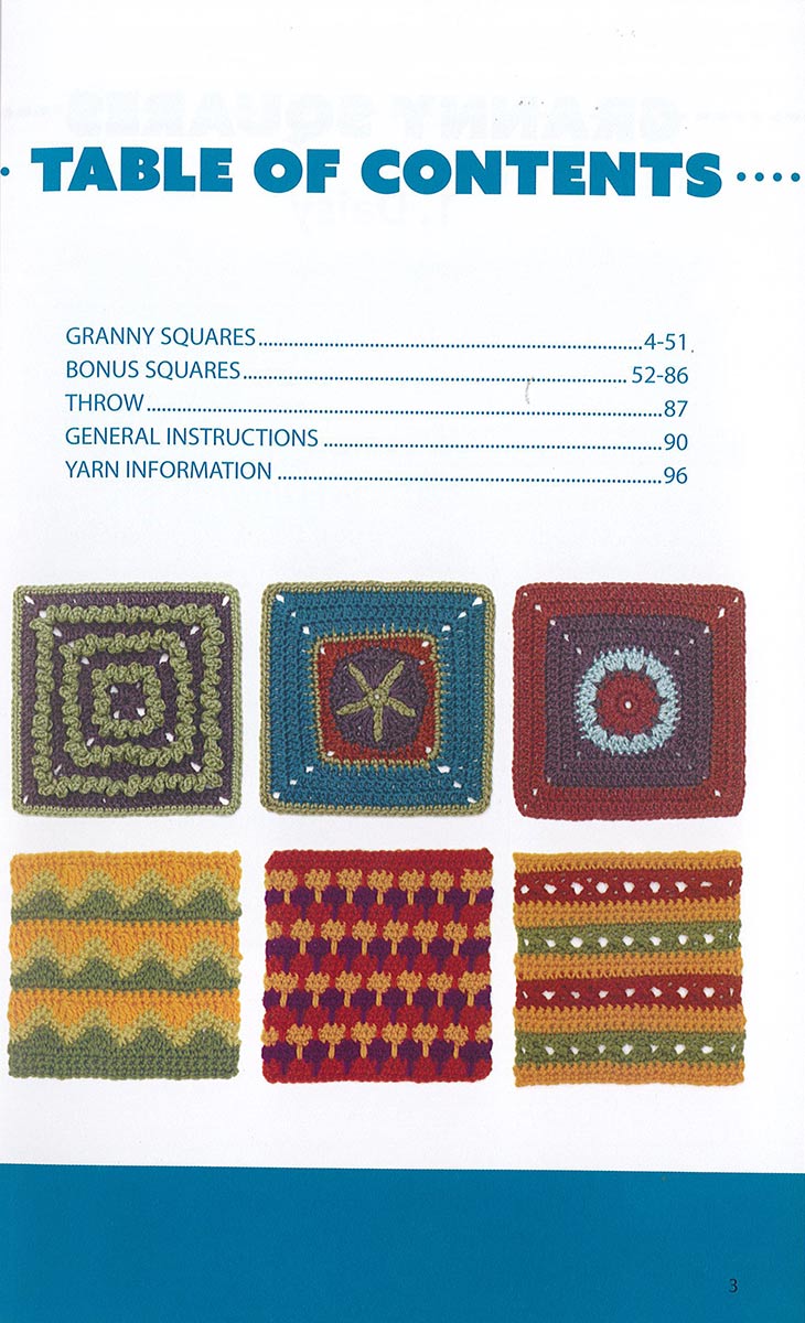 Leisure Arts 99 Granny Squares To Crochet Book