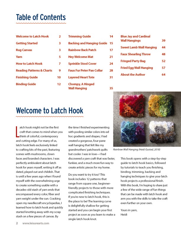 Leisure Arts Latch Hook Kit Leaves, 16, Latch Hook Kit, Latch