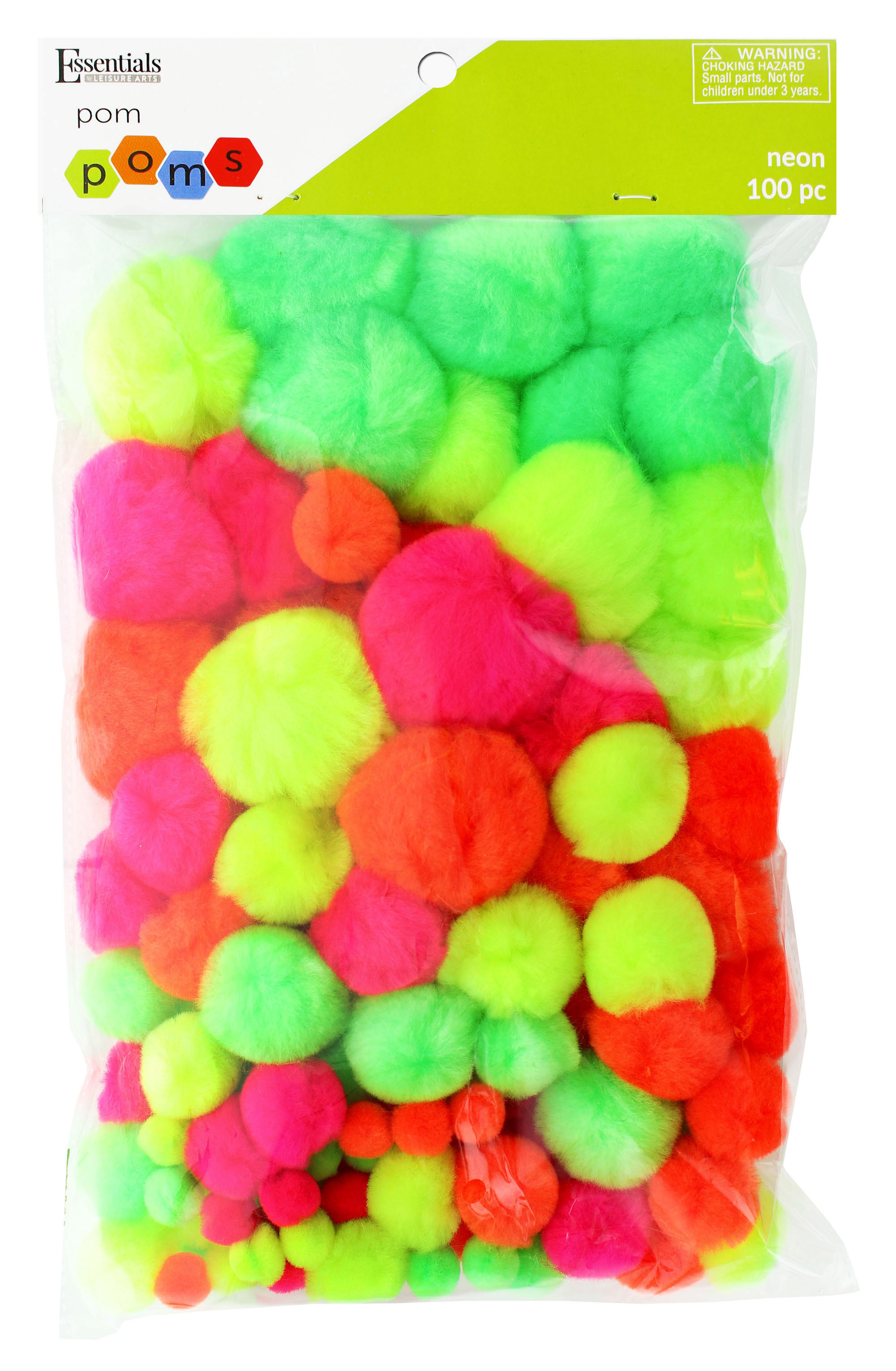 Essentials by Leisure Arts 3 in. Pom Poms - Red 4 Pc.