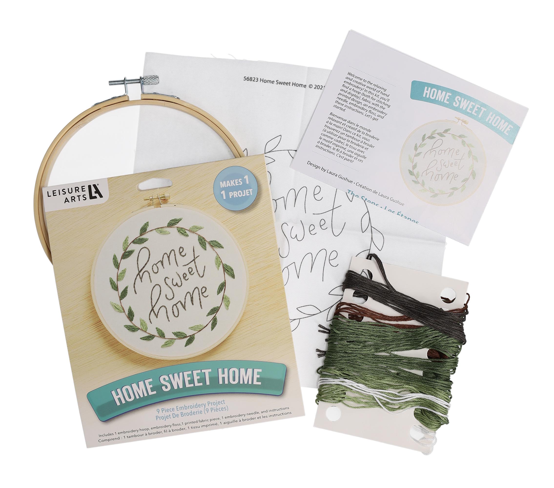 Home Sweet Home Embroidery Kit by iHeartStitchArt – Red Thread Studio