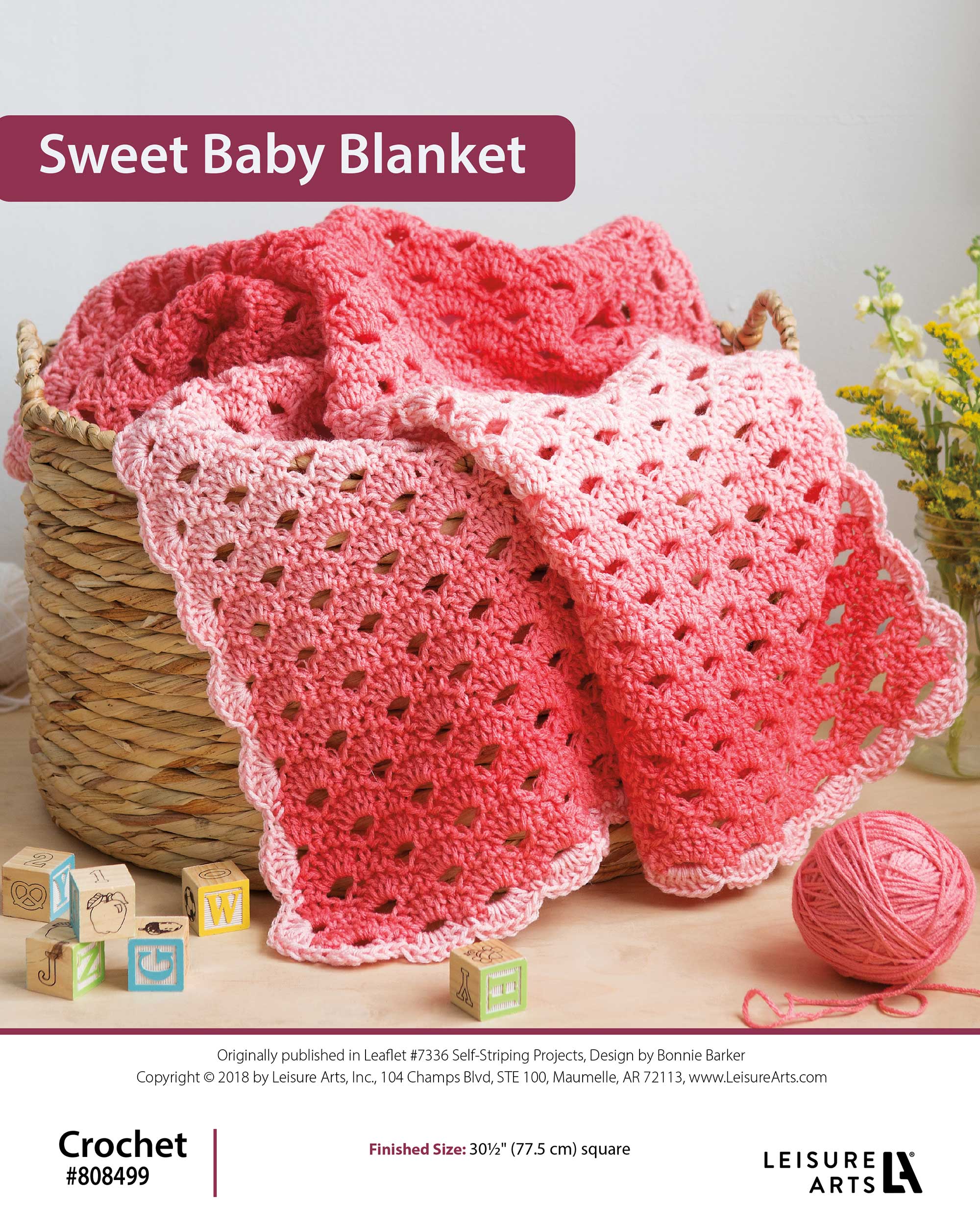 Herrschners Bright Lollipops Baby Blanket Crochet Kit
