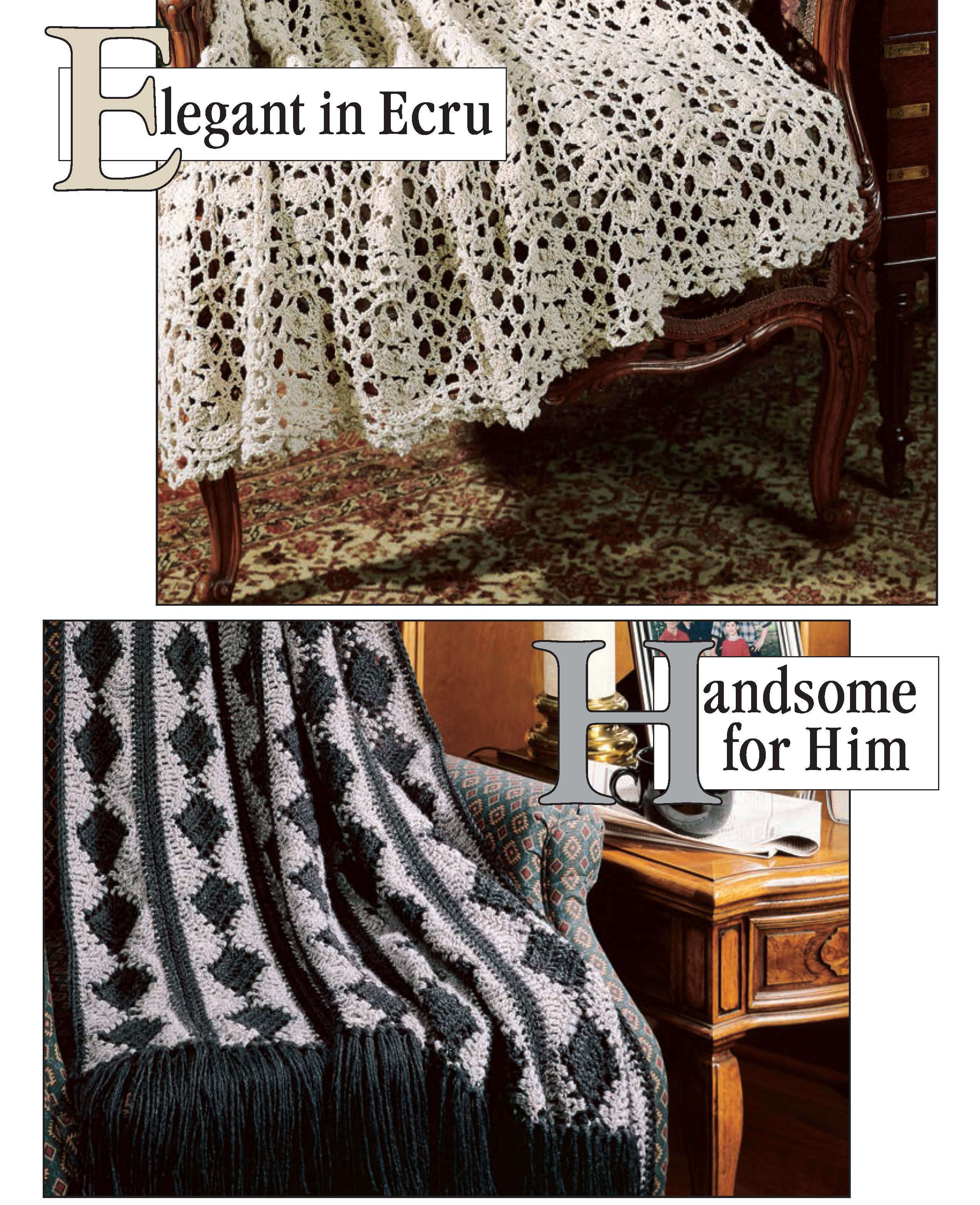 Leisure Arts Crochet Afghan Book Collection 5pc