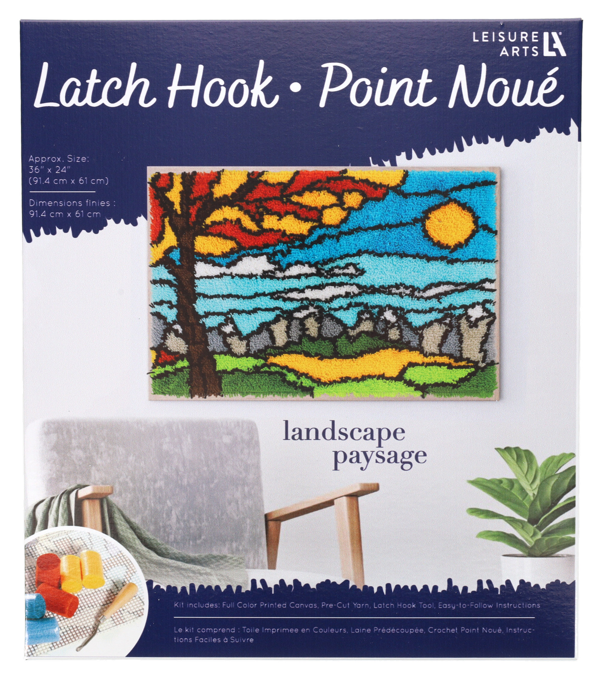 Leisure Arts Latch Hook Kit 16 Tropical
