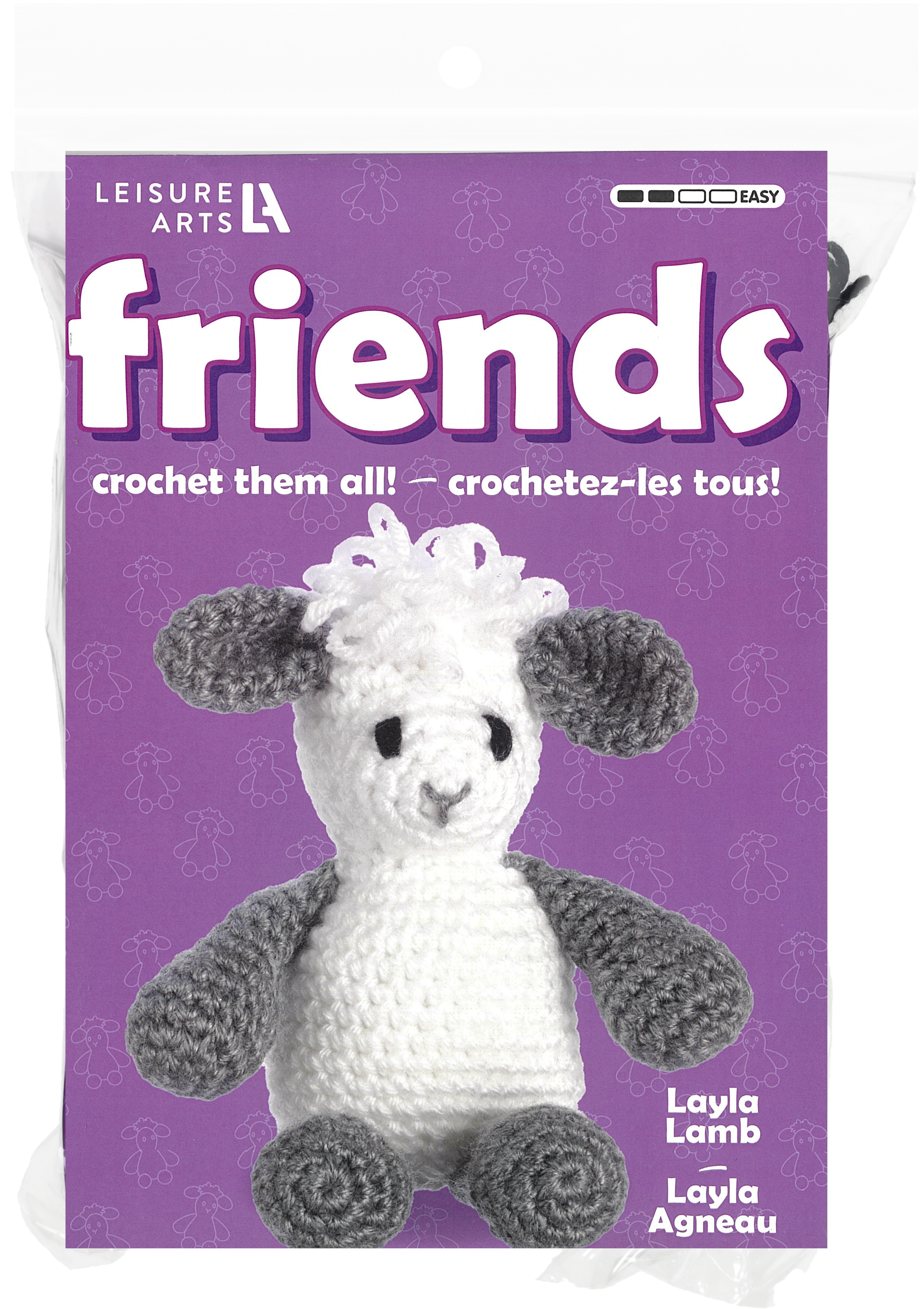 LEISURE ARTS Little Crochet Friend Animals Crochet Kit, Elephant, 8,  Complete Crochet kit, Learn to Crochet Animal Starter kit for All Ages,  Includes