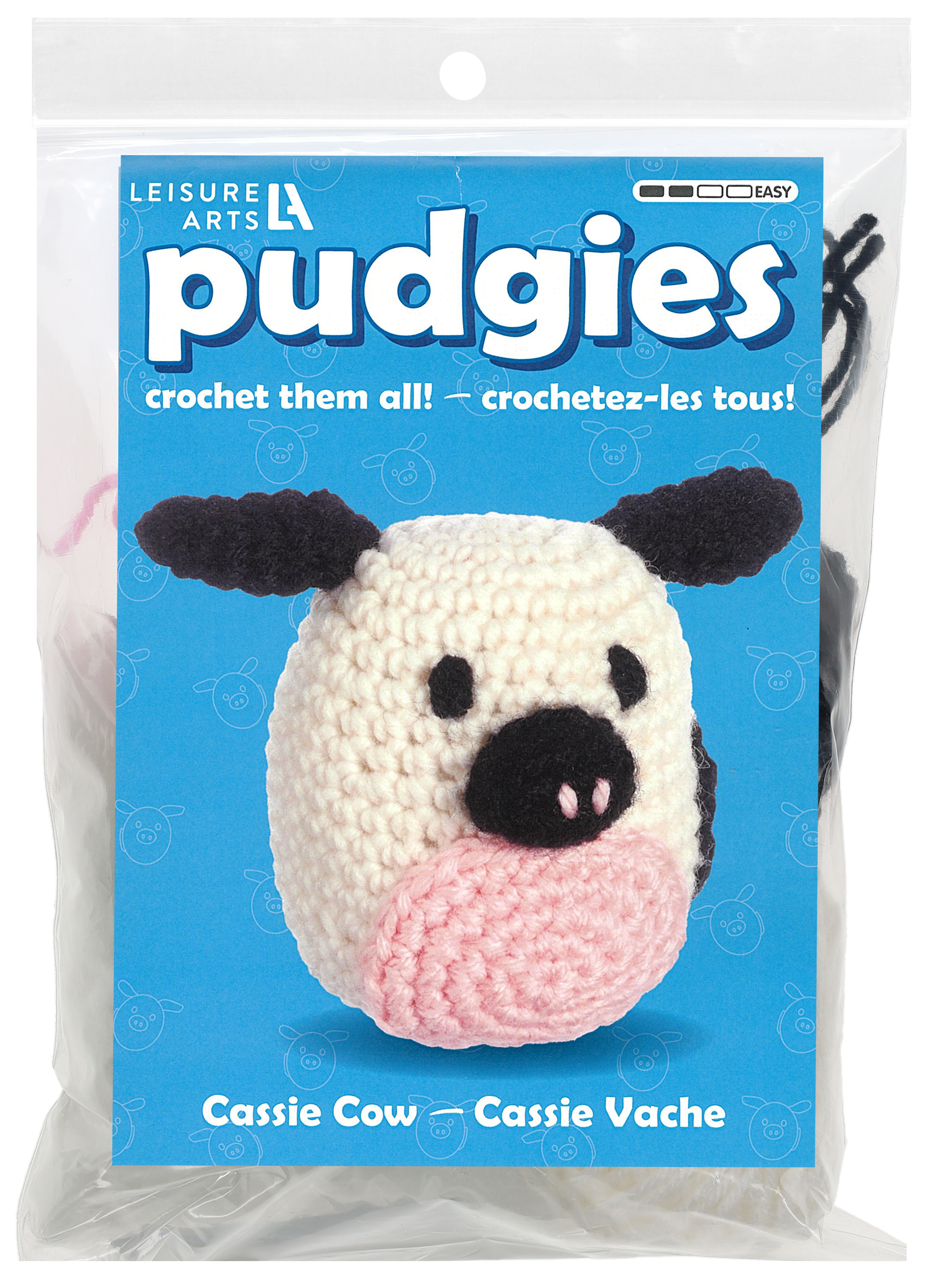 Leisure Arts Pudgies Animals Crochet Kit, Bee, 3, Complete Crochet kit,  Learn to Crochet Animal Starter kit for All Ages, Includes Instructions,  DIY amigurumi Crochet Kits