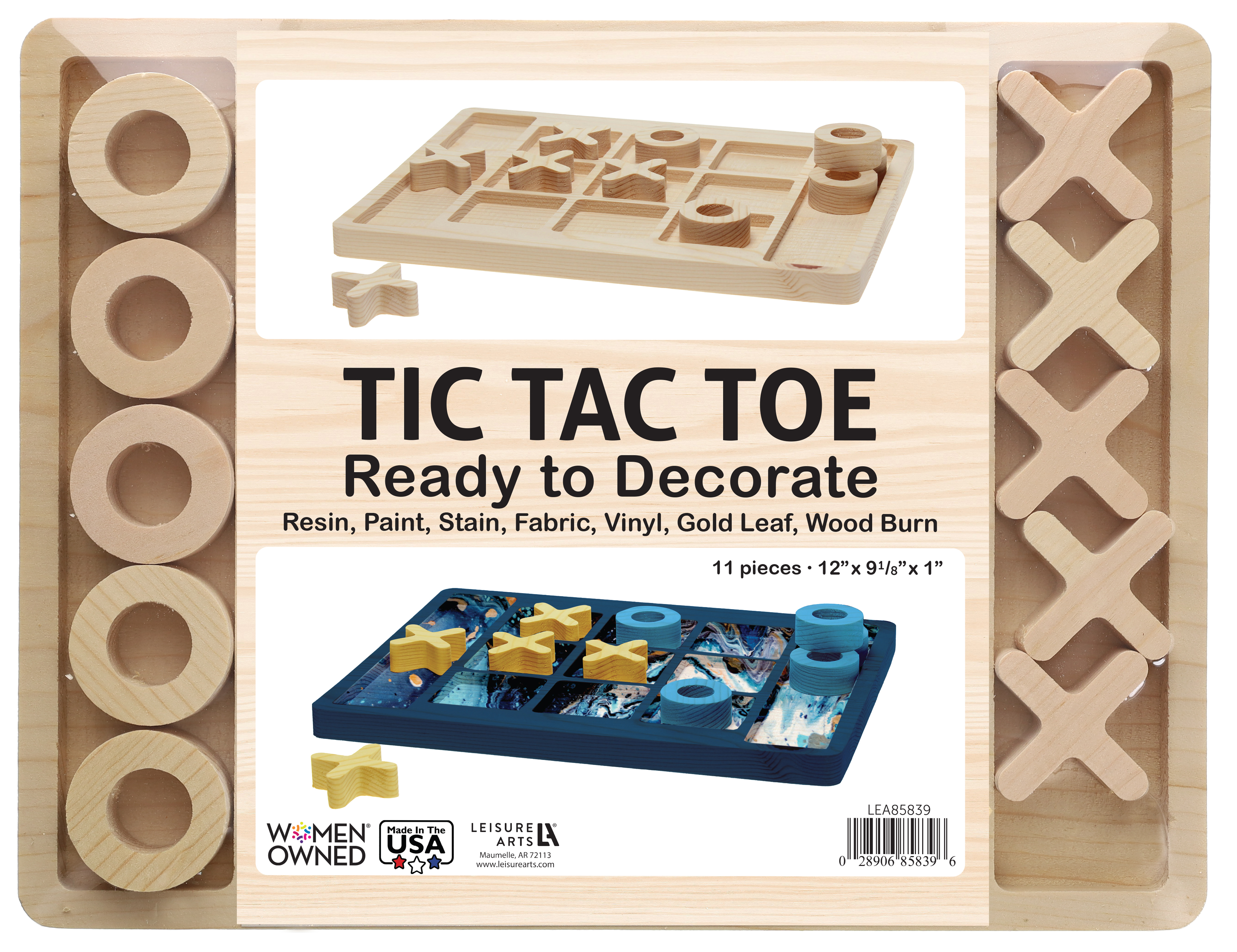 Wooden Tic-Tac-Toe Wooden, Made in the USA