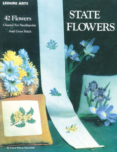 Leisure Arts State Flowers Cross Stitch eBook