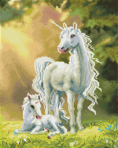 Diamond Art Kit 8x 8 Beginner Fun Unicorn