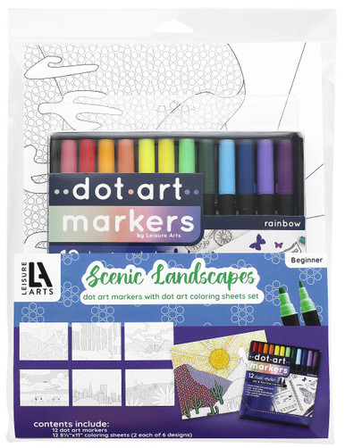 Leisure Arts Dot Art Color BK 5x7 Mythical w/Mark